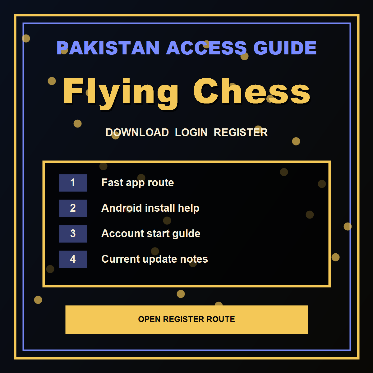 Flying Chess Pakistan app access poster
